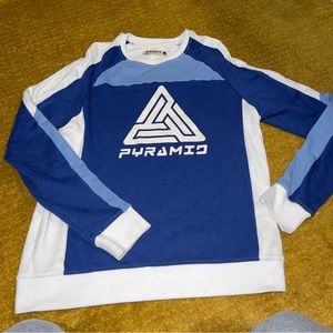 Black Pyramid Color Block XL SweatShirt Blue White